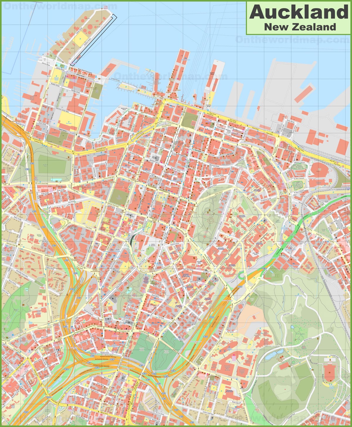 hartën e rrugës të Auckland