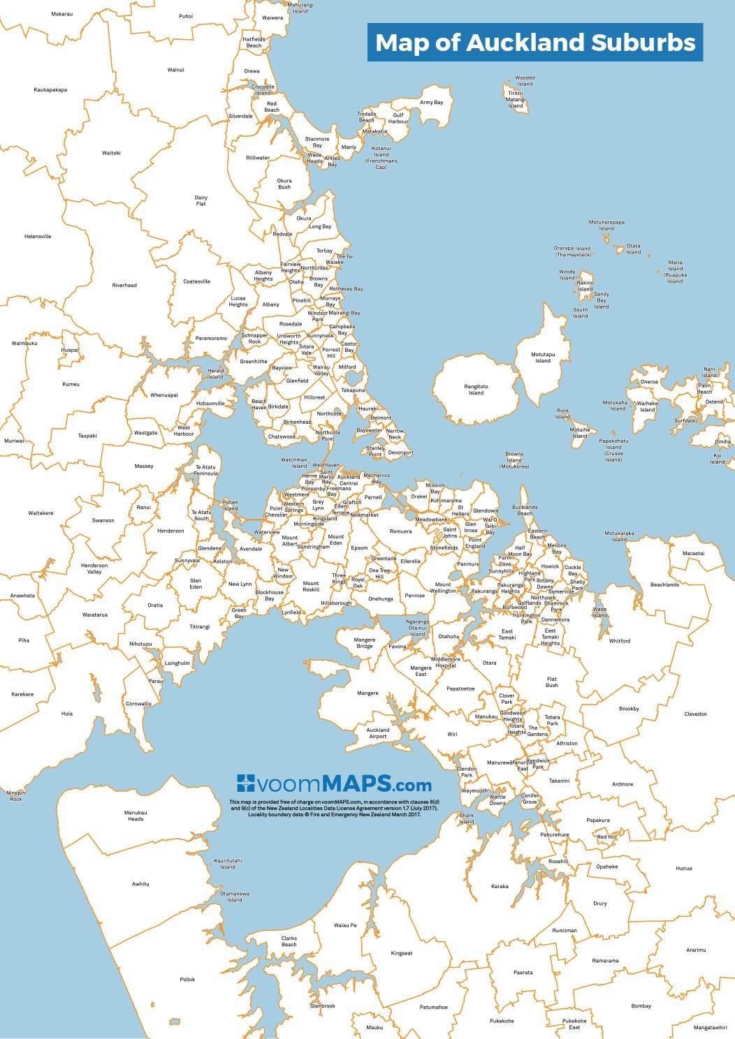 harta e Auckland për kullotë
