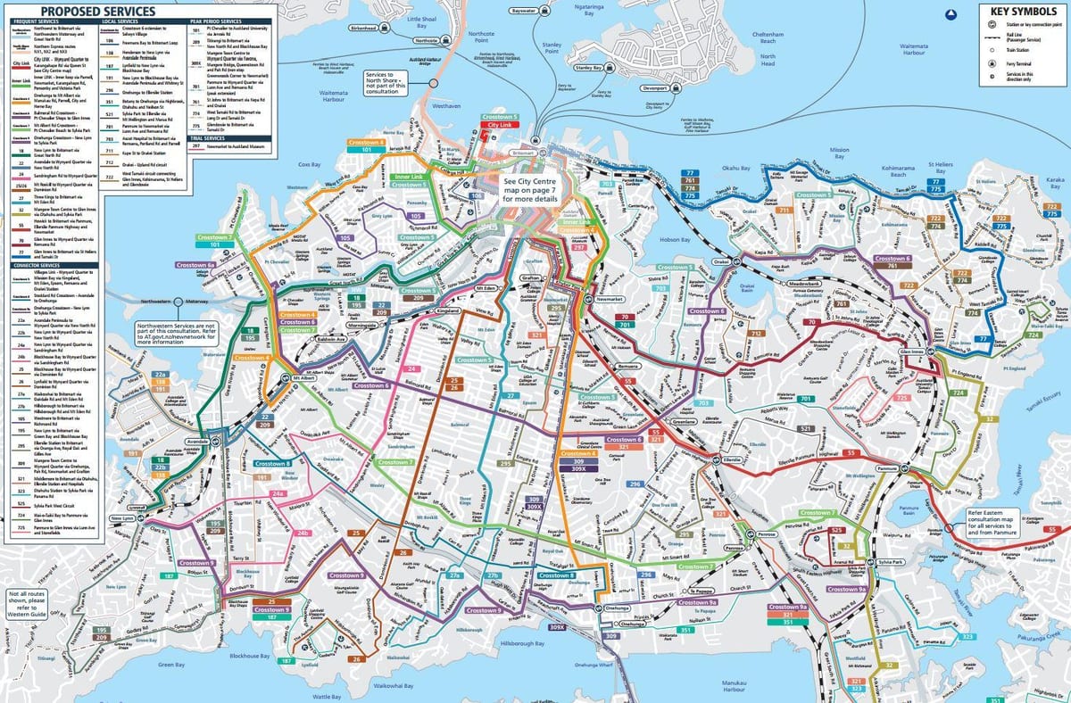Auckland transportit publik hartë
