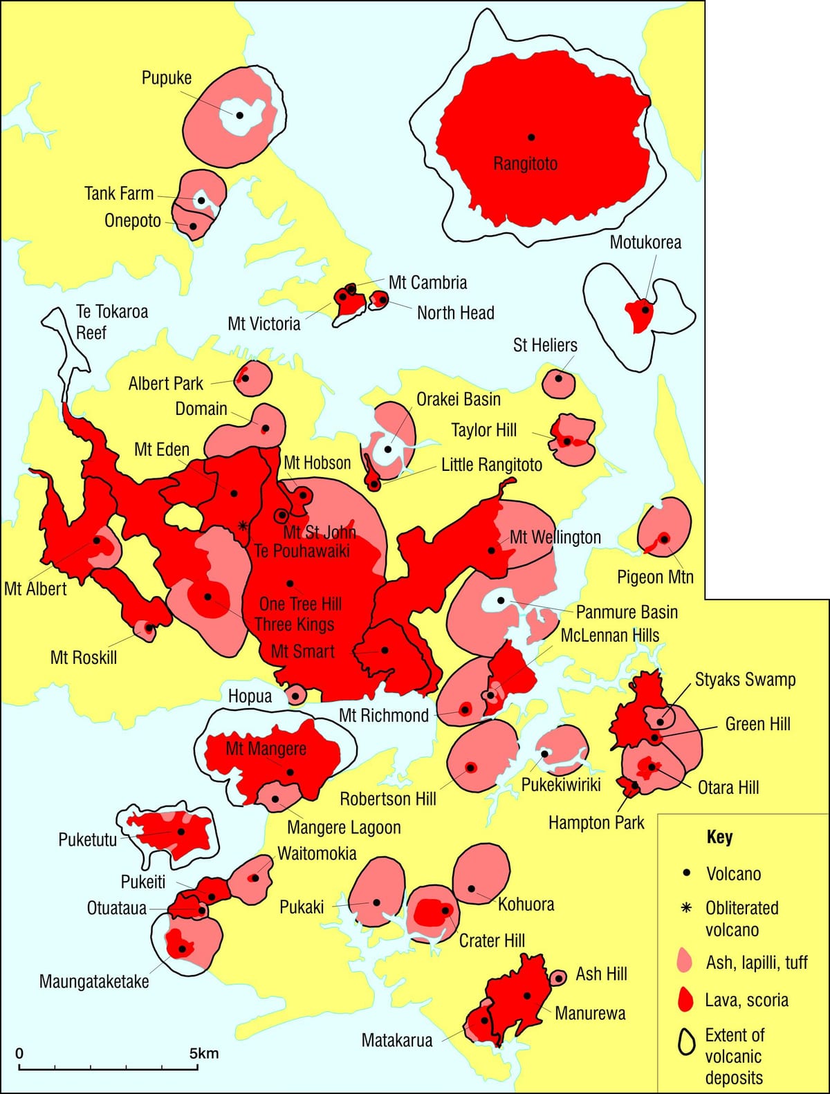 Auckland vullkani hartë