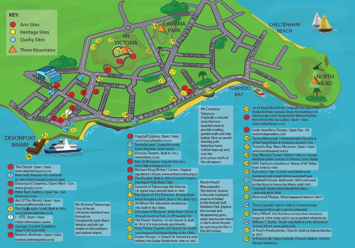 harta e Devonport Auckland