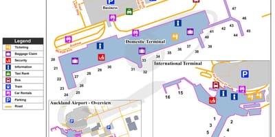 Auckland aeroporti car park map