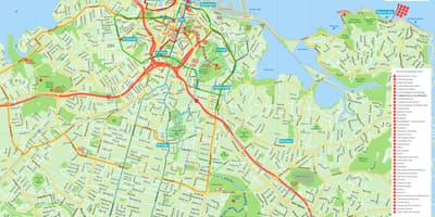 Auckland hartë Zelanda e Re