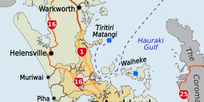 Harta e Auckland rajon