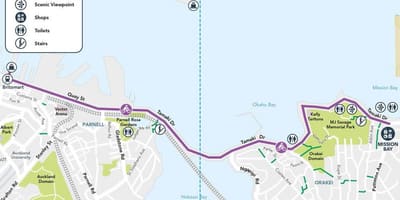 Pink cycleway Auckland hartë
