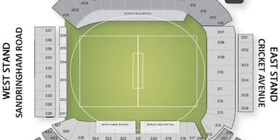 Harta e Eden park Auckland